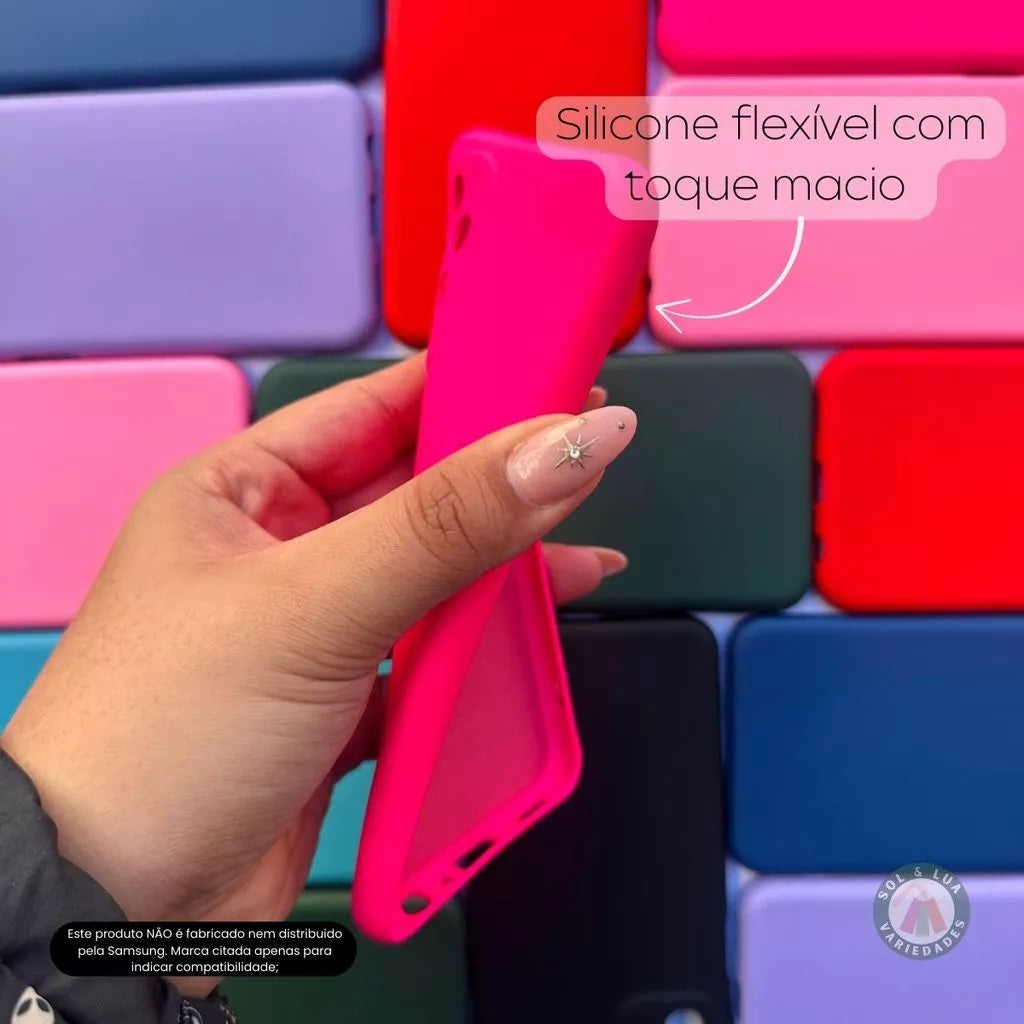 Kit Capa Capinha ROSA compatível com Galaxy A32 4G + Película 3D Cerâmica Privacidade